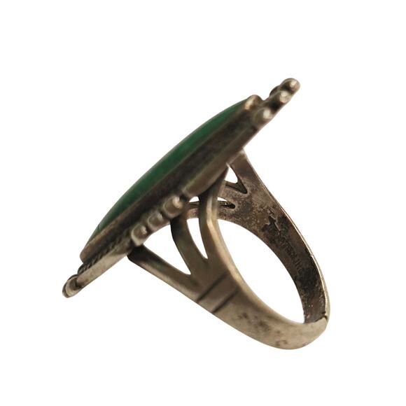Vintage Bells Trading Post Turquoise Sterling Silver Ring - Picture 4 of 4